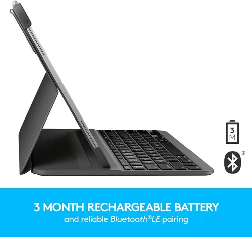Vista 7 de Logitech Slim Folio PRO para iPad Pro de 12,9 pulgadas (3ª generación)