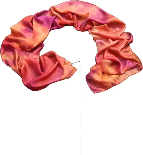 Winged Sirenny 1 cinta de seda fluida pintada a mano de 98 pulgadas con varillas, alabanza litúrgica de la iglesia, adoración de adoración y danza