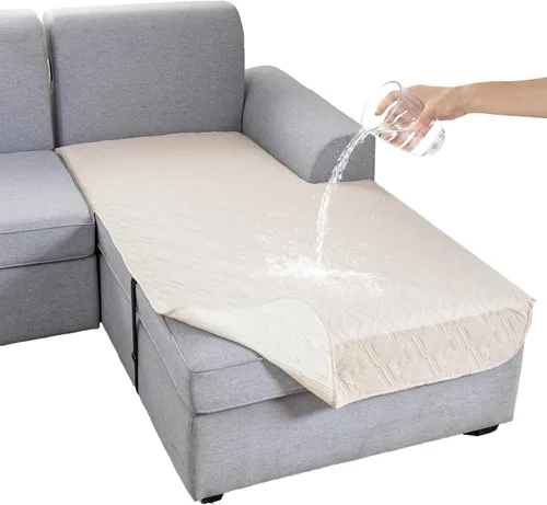 Vista 54 de Genina Juego de 2 Fundas de Reposabrazos para Sofá 100% Impermeables, Fundas para Reposabrazos de Sofá, Sillón, Protectores Antideslizantes