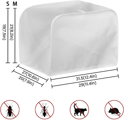 Vista 2 de Jeiento Alpaca - Cubierta para tostadora de 2 rebanadas, para hacer pan, cubierta para electrodomésticos pequeños, protección contra el polvo
