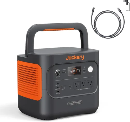 Vista 15 de Jackery Explorer 2000 v2 Estación de Energía Portátil, Batería de Respaldo Doméstica LiFePO4 de 2042Wh, Generador Solar de 2200W, Carga Rápida USB-C
