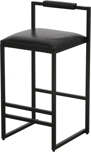 Vista 13 de Set of 2 Counter Height Bar Stools with Backrest and Footrest - PU Leather Upholstered Dining Chairs for Kitchen Counter, Table & Chair Sets,E