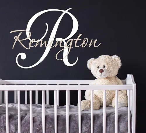 Vista 7 de Decor Designs Decals Elegant Girls - Calcomanía de vinilo personalizada con nombre para pared, decoración de habitación del bebé, múltiples fuentes