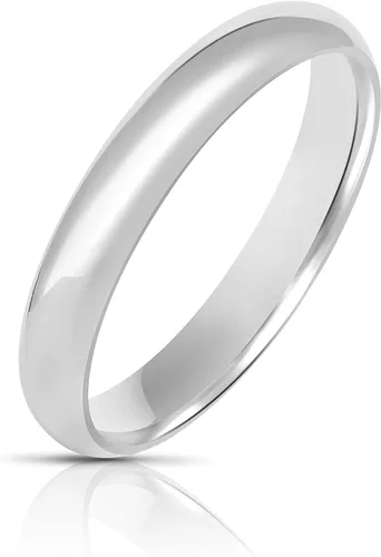NYC Sterling Anillo de plata Alianza de boda de plata de ley 925 de alta calidad Anillos de plata simple de alto pulido para hombres y mujeres