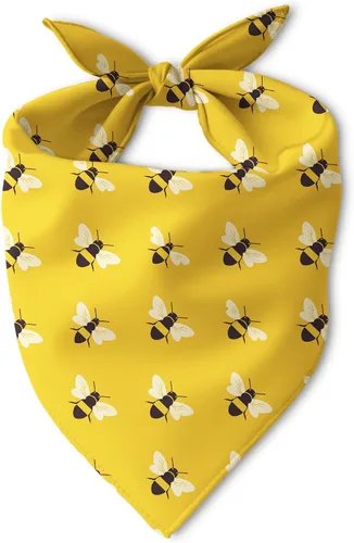 Yellow Bees - Pañuelos para perro, bufanda de abeja de abeja, accesorios de disfraz para perros medianos y grandes