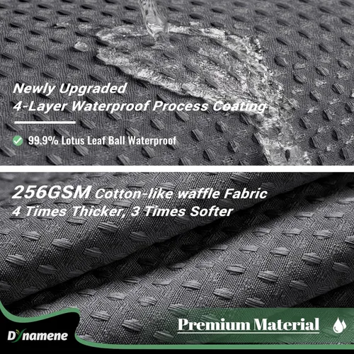 Vista 145 de Cortina de ducha de tela Dynamene verde oscuro - Cortinas de baño de tela de nido de abeja texturizadas resistentes, juego de cortinas de baño