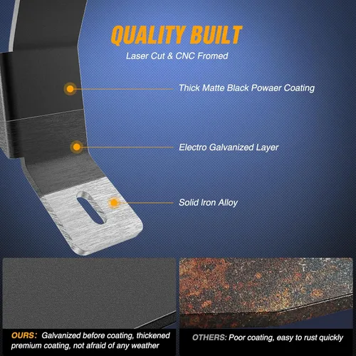 Vista 4 de Nilight Barra de Luces UTV Frontal Lateral Pilar A Soportes de Montaje de Luces Dobles para Capó para Cápsulas LED Compatibles con Polaris RZR XP