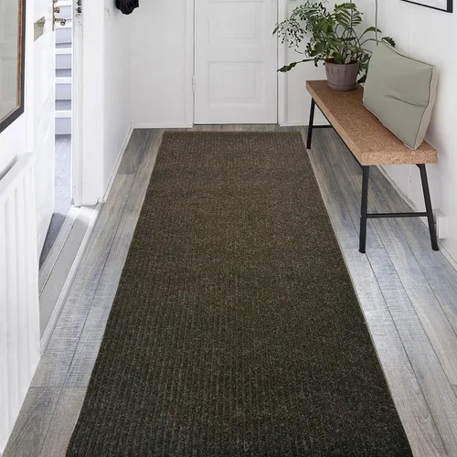 Tough Collection - Rollo de alfombra, gris, marrón, azul, de 69 cm o 91 cm de ancho, goma antideslizante en la parte inferior, Sintético, Marrón