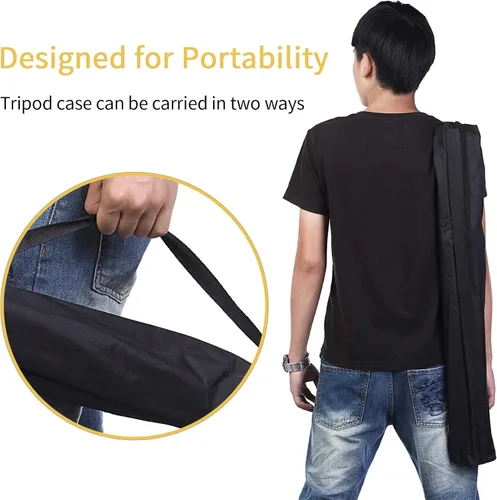 Vista 2 de Meking Bolsa de transporte de 33 pulgadas con correa para soporte de luz trípode monopie fotografía estudio fotográfico