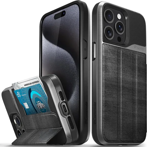 Vista 25 de VENA vCommute - Funda tipo cartera compatible con Apple iPhone 14 (6.1 pulgadas) (protección contra caídas de grado militar), funda de cuero