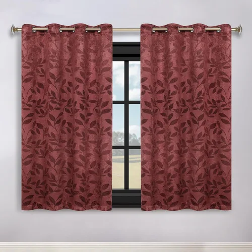 Vista 191 de Superior Cortinas opacas, oscurecimiento de la habitación para dormitorio, bloqueo solar, térmicas, cortinas bohemias modernas, colección de hojas