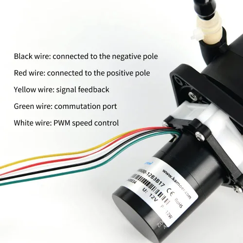 Vista 5 de Kamoer KPHM600-12B3B17 Bomba peristáltica de alto caudal de 20.3 fl oz/min Bomba de dosificación de líquido de velocidad ajustable con motor sin