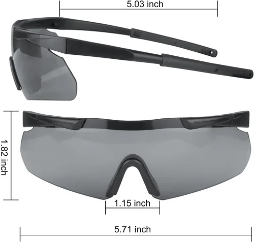 Vista 7 de xaegistac - Lentes tácticos para exteriores, unisex, con tres lentes intercambiables