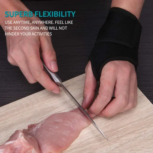 Vista 7 de Muñequera para túnel carpiano, transpirable y ajustable, soporte de muñeca para artritis y tendinitis, envoltura de compresión de muñeca