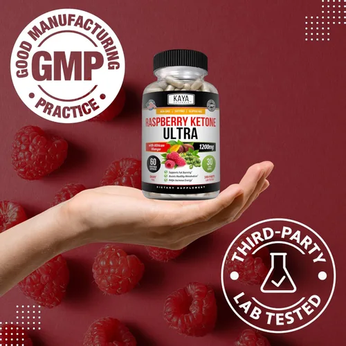 Vista 6 de Kaya Naturals Keto Diet Raspberry Ketone - Suplemento para perder peso, control del apetito, aumentar el metabolismo, 60