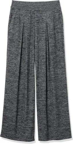 Vista 5 de Daily Ritual Pantalón de pierna ancha plisado de punto acogedor para mujer