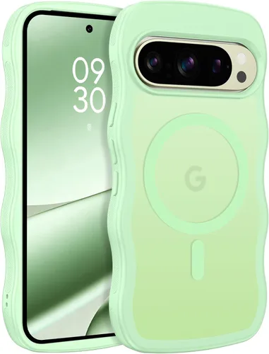 Vista 31 de BENTOBEN Funda magnética para Google Pixel 10 Pro, bonita funda ondulada y rizada para Pixel 10Pro [compatible con MagSafe] parachoques