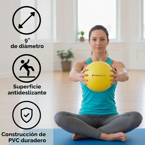 Vista 2 de Mini pelota Theraband, pequeña bola de ejercicios para entrenamiento, ejercicios de fortalecimiento el tronco, Yoga, Pilates, abdominales