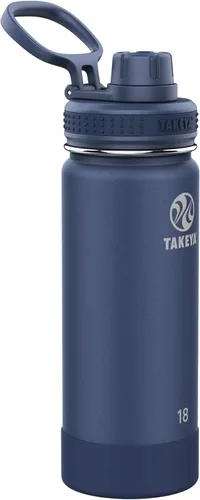 Vista 32 de Takeya Actives Botella de agua con tapa de boquilla, botella con doble aislamiento de acero inoxidable, apta para lavavajillas y sin BPA, botella 24