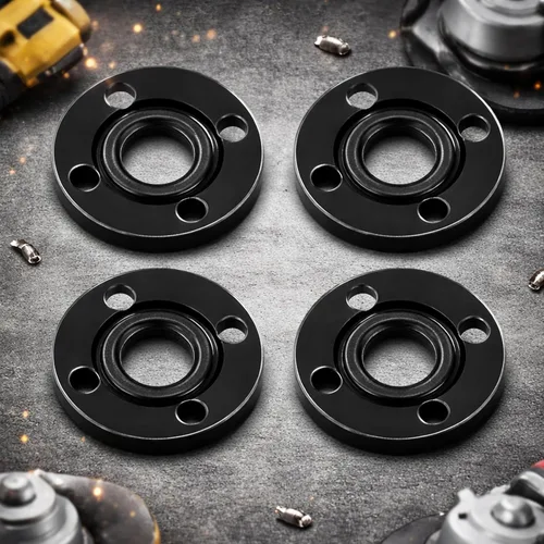 Vista 11 de Podoy Juego de 3 tuercas y llaves angulares de rosca 5/8-11 rosca de metal interior exterior brida de bloqueo compatible con Dewalt Milwaukee Makita