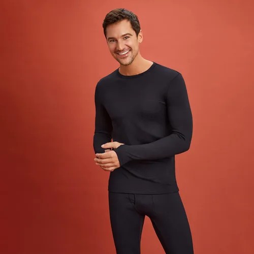 Vista 6 de Cuddl Duds Ropa interior térmica para hombre, forro polar, capa base para clima frío, parte superior e inferior de leggings, conjunto de invierno
