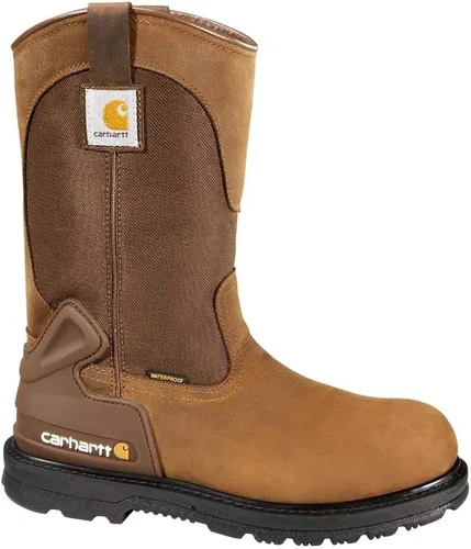 Vista 22 de Carhartt - Bota de trabajo impermeable Wellington con puntera suave de 11 pulgadas para hombre Heritage