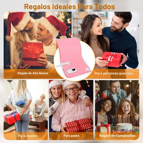 Vista 9 de Deepsoon Almohadilla térmica, almohadillas térmicas eléctricas para espalda, cuello, abdomen, almohadilla térmica húmeda para hombros, rodilla