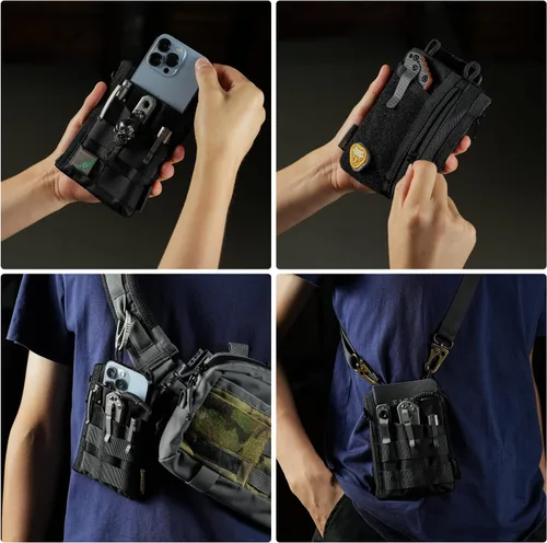 Vista 6 de VIPERADE VE16 - Bolsa EDC para hombre, organizador de bolsillo multiherramienta para equipos EDC