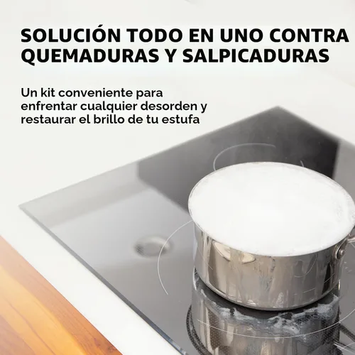 Vista 4 de Weiman - Kit de limpieza para la estufa, líquido para limpiar y pulir, 10 oz Almohadilla limpiadora, herramienta de limpieza, cuchilla, rascador.