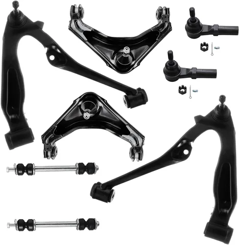 Vista 60 de Detroit Axle - Kit de ocho piezas - brazos de control de suspensión inferior delantero y trasero con juntas de bolas, extremos de barras
