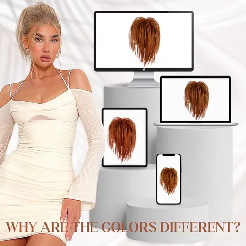 Vista 8 de HMD Moño desordenado con clip de garra, moño ondulado y rizado para mujer, extensiones de cabello despeinado, moño recogido, clip de garra