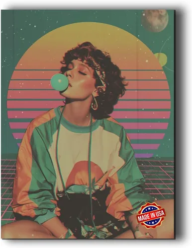 Bubblegum Pop Art Canvas Wall Art Decor by BCB Print | HD Printed & Wooden Framed Wall Art | Modern Wall Decor for Bedroom, Living Room, Office,