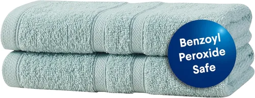 Vista 13 de CLOROX Toallitas de baño 100% algodón aptas para usar blanqueador, de secado rápido (12" x 12"), altamente absorbentes, suaves y ligeras, ideales