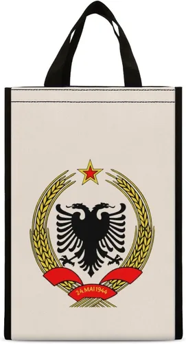 Vista 8 de Albanian Eagle - Bolsas de almuerzo para mujeres y hombres, lonchera aislada, bolsa reutilizable para oficina en casa