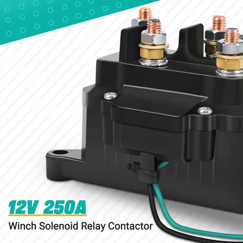 Vista 2 de KanSmart Contactor de relé solenoide de cabrestante de 12 V 250 A, relé de cabrestante para ATV, UTV, barco, 4x4, vehículos, 3000-5000 libras