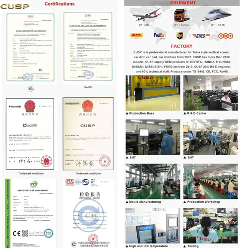 Vista 6 de CUSP Radio estéreo de coche Android Navegación GPS 2 DIN One DIN Universal 13.6 pulgadas Pantalla vertical PX6 4G+64G Unidad principal de rotación