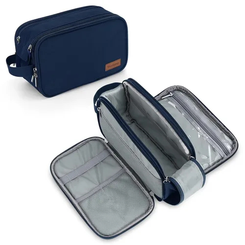 Vista 12 de Wedama Neceser de viaje para hombres, bolsa de aseo de viaje de mano, Negro -, L, Neceser