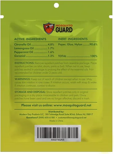 Vista 3 de Mosquito Guard Paquete de 60 calcomanías repelentes de mosquitos para niños, repelente de mosquitos sin DEET para patio al aire libre, parches
