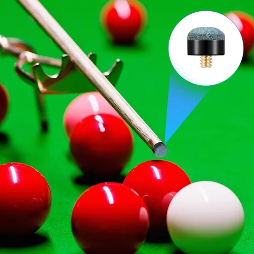 Vista 6 de 30 puntas de palo de billar, puntas de billar, puntas de rosca de 12/0.512 in, casquillos de nailon de 12/0.512 in, kit de repuesto para piscinas