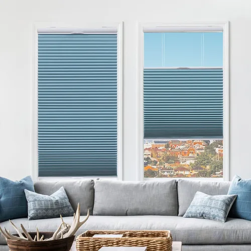 Vista 43 de Tonature Persianas Celulares de Tamaño Personalizado para Ventanas Cortinas Blackout sin Cordón Persianas Enrollables Protección UV Aislamiento