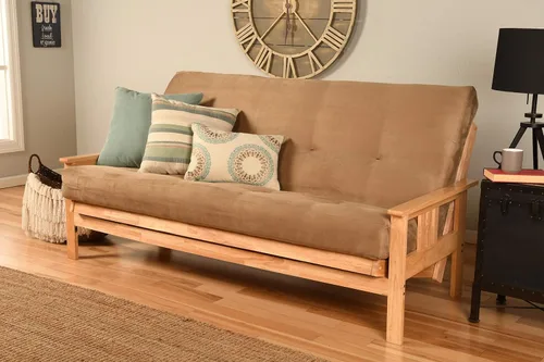 Vista 103 de MFD Futón Montana, Verde, Tela Madera, Colchón de ante de turba