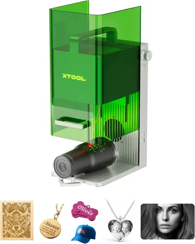 xTool F1 Grabador Láser Dual 2 en 1, Máquina de Grabado Láser Portátil de Velocidad Relámpago, Grabador Láser HD para Joyería, Metal, Madera, Cuero