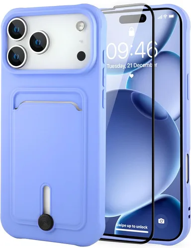 Vista 32 de MZELQ Cartera de TPU Compatible con Funda iPhone 12, Portarjetas Protección de Cámara Cubierta + Protector de Pantalla, Ranura Empujable para Niñas
