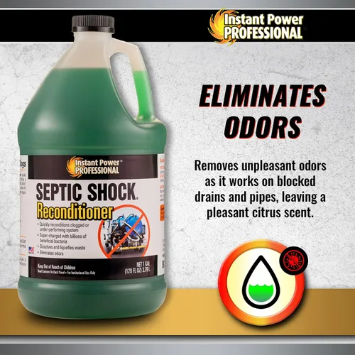 Vista 4 de Instant Power Professional Séptico Shock, tratamiento del sistema de tanque séptico, 8818, 128 onzas líquidas (paquete de 4)