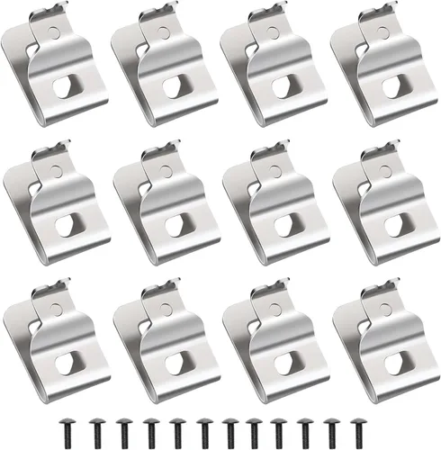 Vista 7 de N268241 N086039 Clips de cinturón 304 Clips de taladro de acero inoxidable Ganchos de herramientas para herramientas eléctricas Dewelt 20V