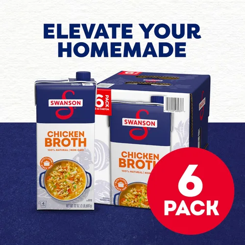 Vista 3 de SWANSON S Caldo de pollo 100% natural, cartón de 32 onzas (paquete de 6)