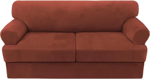 Vista 53 de H.VERSAILTEX Funda para sofá de 2 piezas, fundas para sillón con cojines en forma de T, funda para sofá de terciopelo grueso, protector de muebles