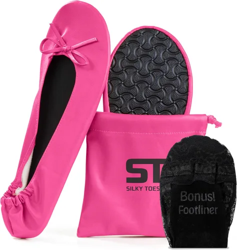 Vista 32 de Silky Toes Zapatos planos plegables para mujer, zapatos de ballet para A-Negro