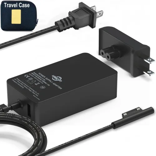 Cargador de portátil Surface Pro de 65 W para Microsoft Surface Pro 11 10 9 8 7+ X 7 6 5 4 3, Windows Surface Laptop 7 6 5 Studio 4 Go 3 2, Surface