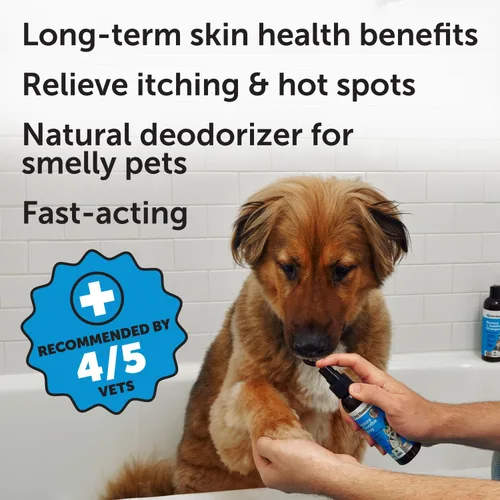 Vista 2 de Pet Honesty Spray Restore + Soothe Hot Spots para perros y gatos (lavanda) 4 onzas + alivio de la picazón para perros - Masticables para alergias